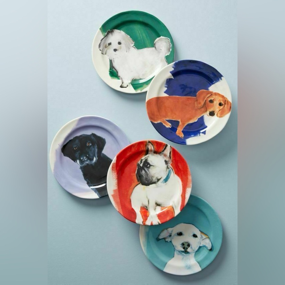 Sally Muir for Anthropologie Dog-A-Day Dessert Plate - Picture 2 of 4